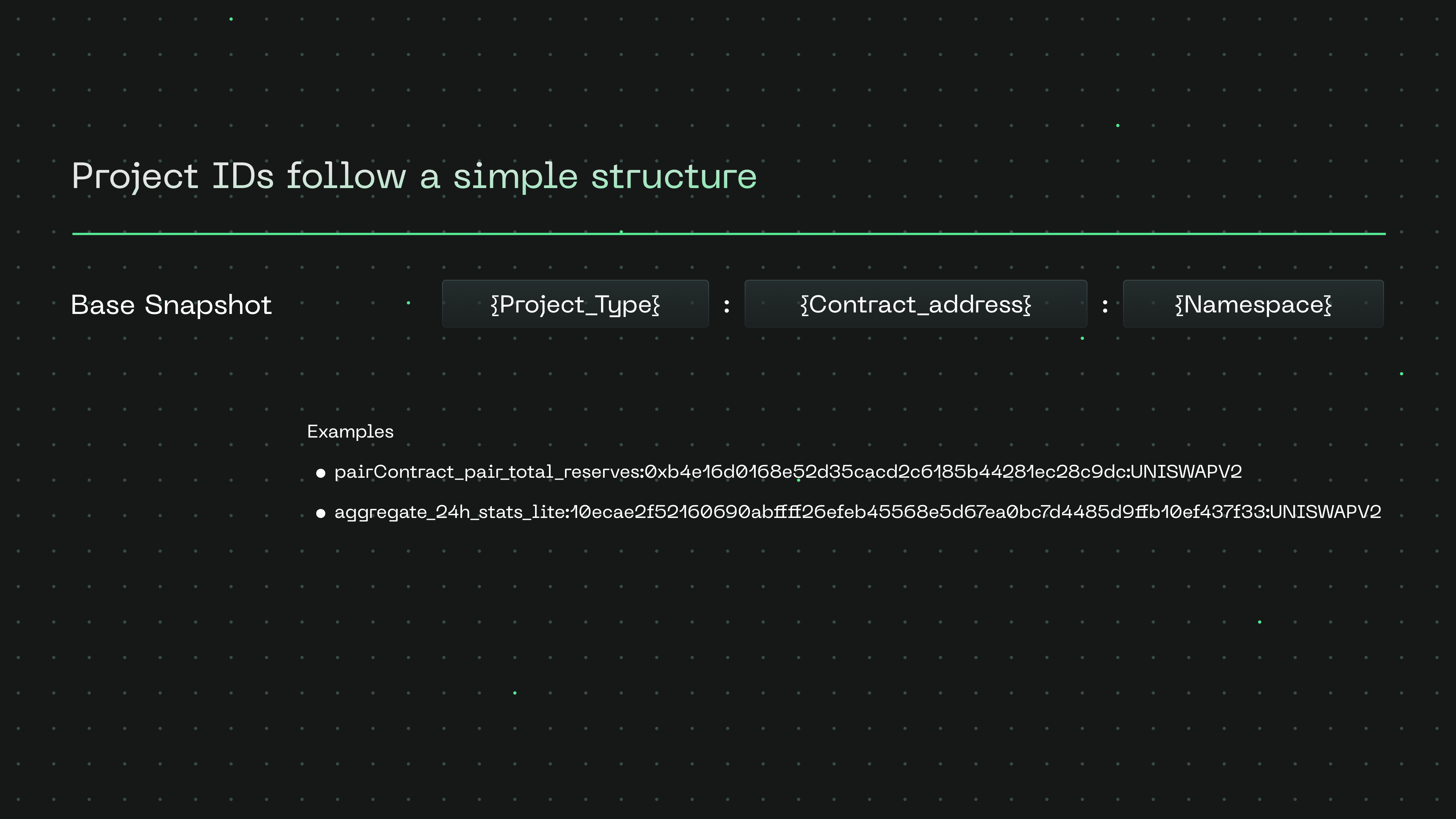 Base snapshot project ID generation