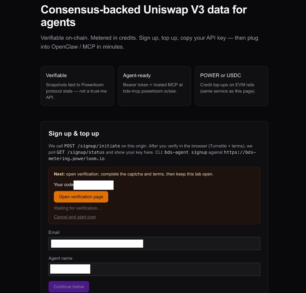 Browser signup โ verification code generated, waiting for Turnstile