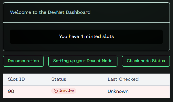 Devnet Dashboard